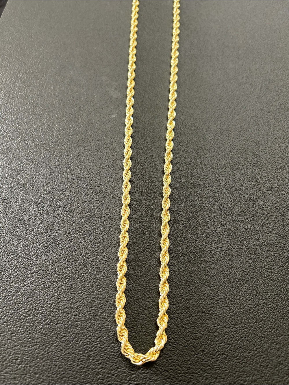 Gold Rope Chain Necklace - Unisex Gold plated Jewelry